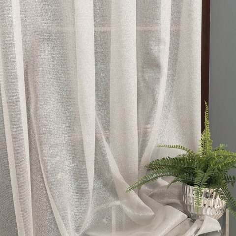 Firanka fantazyjna z ołowianką, wysokość 250cm, kolor 023 szary z błyskiem 000639/OLO/023/000250/1 Firanka fantazyjna z ołowianką, wysokość 250cm, kolor 023 szary z błyskiem 000639/OLO/023/000250/1