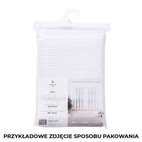 KLAUDYNA Firanka żakardowa gotowa, szerokość 300 x wysokość 160cm, kolor 001 biały 018970/FBL/001/300160/1