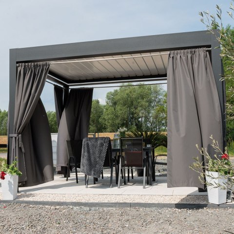 BELIS Tkanina dekoracyjna zewnętrzna premium, szerokość 150 cm, kolor 005 szary TD0030/TDW/005/150000/1 BELIS Tkanina dekoracyjna zewnętrzna premium, szerokość 150 cm, kolor 005 szary TD0030/TDW/005/150000/1