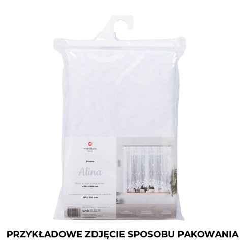 DARIA Firanka żakardowa gotowa, szerokość 300 x wysokość 120cm, kolor 001 biały 018982/FBL/001/300120/1