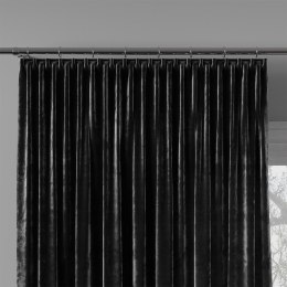 Tkanina dekoracyjna VELVI wysokość 300 cm kolor czarny