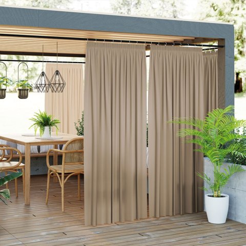 GARDENIA Zasłona gotowa na taśmie, szerokość 140cm x wysokość 220cm, kolor 004 nude TD0025/ZGT/004/140220/1 GARDENIA Zasłona gotowa na taśmie, szerokość 140cm x wysokość 220cm, kolor 004 nude TD0025/ZGT/004/140220/1