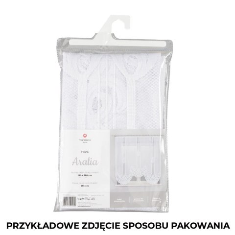 JANINA Firanka żakardowa odpasowana, szerokość 410 x wysokość 160cm, kolor 001 biały 350802/FBL/001/410160/1