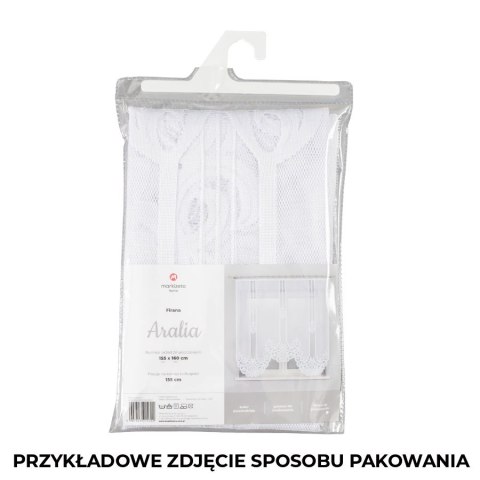 NOLA Firanka żakardowa odpasowana, szerokość 310 x wysokość 160cm, kolor 001 biały 301231/FBL/001/310160/1