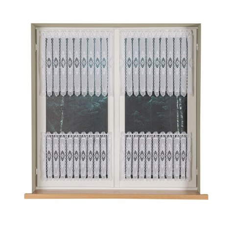 Zazdrostka haftowana panelowa na batyście, wysokość 45cm, kolor 001 biały 015620/420/001/000045/1 Zazdrostka haftowana panelowa na batyście, wysokość 45cm, kolor 001 biały 015620/420/001/000045/1