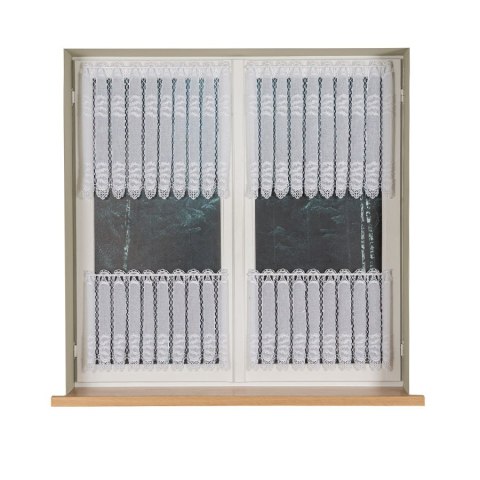 Zazdrostka haftowana panelowa na batyście, wysokość 60cm, kolor 001 biały 015633/420/001/000060/1 Zazdrostka haftowana panelowa na batyście, wysokość 60cm, kolor 001 biały 015633/420/001/000060/1