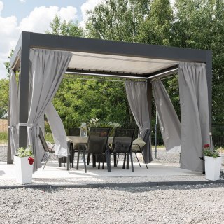 GARDENIA Zasłona gotowa na taśmie, szerokość 140cm x wysokość 250cm, kolor 794 beżowo szary TD0025/ZGT/794/140250/1