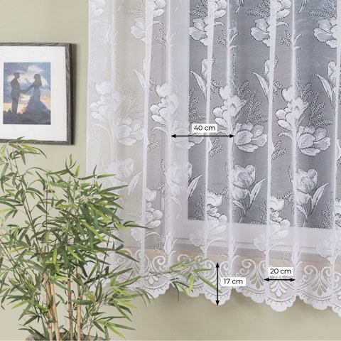 Firanka żakardowa ze wzorem po całości, wysokość 180cm, kolor 001 biały 044267/000/001/000180/1 Firanka żakardowa ze wzorem po całości, wysokość 180cm, kolor 001 biały 044267/000/001/000180/1
