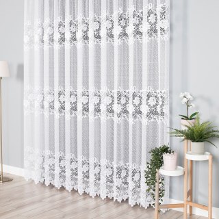 Firanka żakardowa na metry 017480 wysokość 250 cm kolor biały