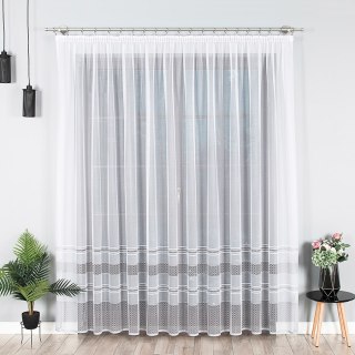 Firanka żakardowa 007596 wysokość 250 cm kolor biały