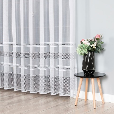 Firanka żakardowa 007596 wysokość 250 cm kolor biały