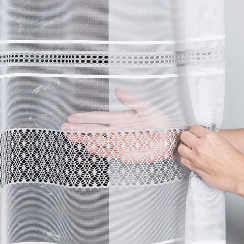 Firanka żakardowa 007596 wysokość 250 cm kolor biały