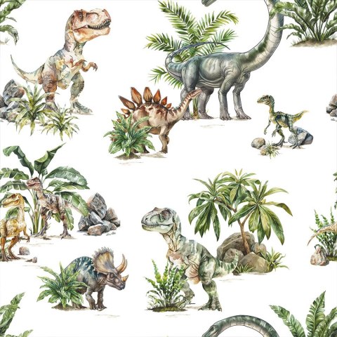 DINOZAURY Tkanina dekoracyjna typu MILAS, szerokość 150cm, kolor 001 biały D00304/MIL/001/150000/1 DINOZAURY Tkanina dekoracyjna typu MILAS, szerokość 150cm, kolor 001 biały D00304/MIL/001/150000/1