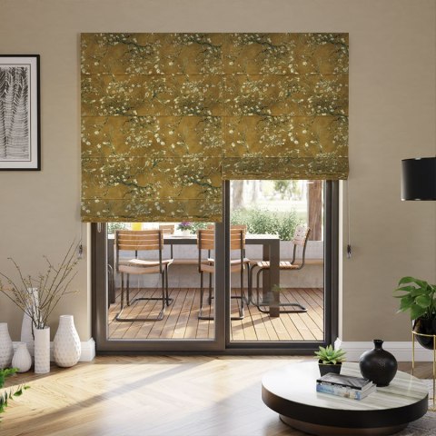 KWITNĄCY MIGDAŁOWIEC Tkanina dekoracyjna VELVET, 150cm, kolor 018 szafranowy D00301/VEL/018/150000/1 KWITNĄCY MIGDAŁOWIEC Tkanina dekoracyjna VELVET, 150cm, kolor 018 szafranowy D00301/VEL/018/150000/1