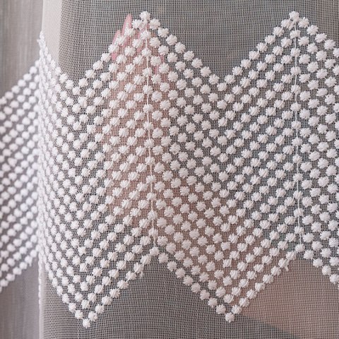 Firanka haftowana ze wzorem pasowym, wysokość 280cm, kolor 001 biały 127488/768/001/000280/1 Firanka haftowana ze wzorem pasowym, wysokość 280cm, kolor 001 biały 127488/768/001/000280/1