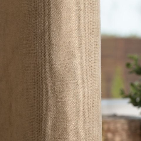 MILAS SOFT Zasłona gotowa na przelotkach, szerokość 140cm x wysokość 250cm, kolor 003 cappuccino MILAS1/ZGP/003/140250/1