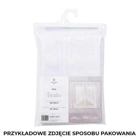 BEATA Firanka żakardowa gotowa, szerokość 340 x wysokość 160cm, kolor 001 biały 002032/FBL/001/340160/1