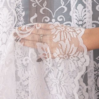 Firanka żakardowa ze wzorem po całości, wysokość 160cm, kolor 001 biały 022702/000/001/000160/1
