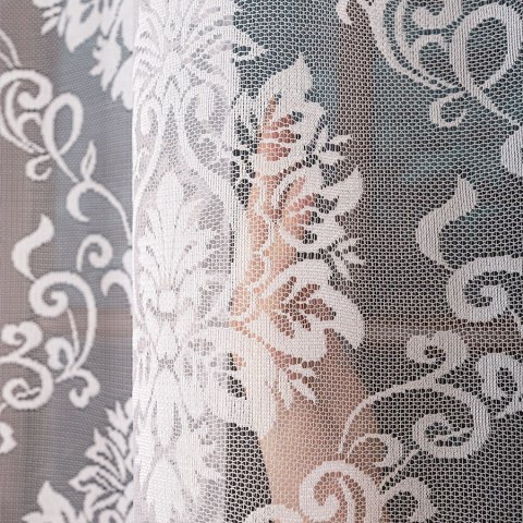 Firanka żakardowa ze wzorem po całości, wysokość 180cm, kolor 001 biały 022702/000/001/000180/1 Firanka żakardowa ze wzorem po całości, wysokość 180cm, kolor 001 biały 022702/000/001/000180/1