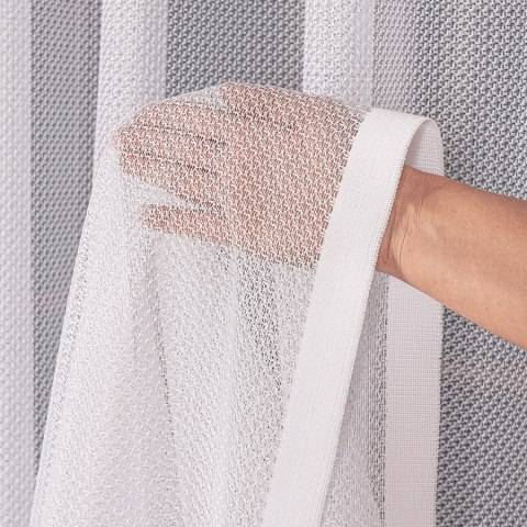 Firanka żakardowa ze wzorem po całości, wysokość 180cm, kolor 001 biały 107304/000/001/000180/1