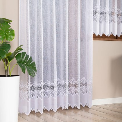 Firanka gotowa żakardowa MODESTA 250x200 cm kolor biały