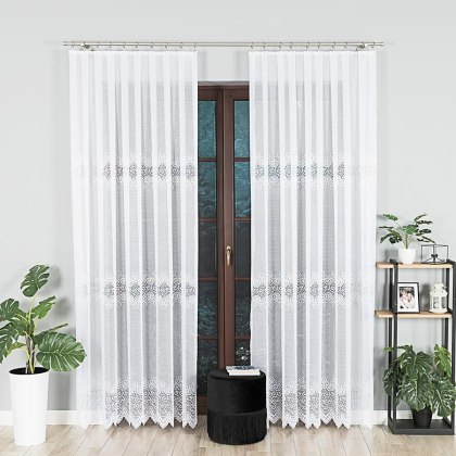 Firanka gotowa żakardowa VIOLETTA 250x300 cm kolor biały