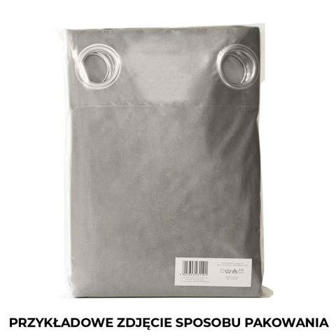 Zasłona gotowa typu blackout na przelotkach, szerokość 140cm x wysokość 250cm, kolor 223 zielony butelkowy TD0015/ZGP/223/140250