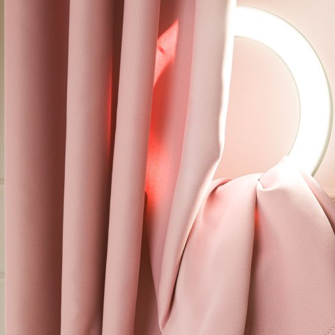 Zasłona gotowa typu blackout na przelotkach, szerokość 140cm x wysokość 250cm, kolor 794 pastelowy różowy TD0015/ZGP/794/140250/ Zasłona gotowa typu blackout na przelotkach, szerokość 140cm x wysokość 250cm, kolor 794 pastelowy różowy TD0015/ZGP/794/140250/