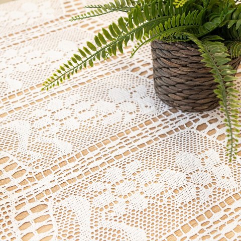 INESS Obrus ażurowy, szerokość 140cm x wysokość 240cm, kolor 001 biały 913501/KSP/001/140240/1