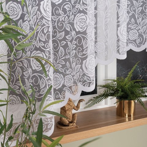 INKA Firanka żakardowa odpasowana, szerokość 300 x wysokość 160cm, kolor 001 biały 107240/FOL/001/000161/1
