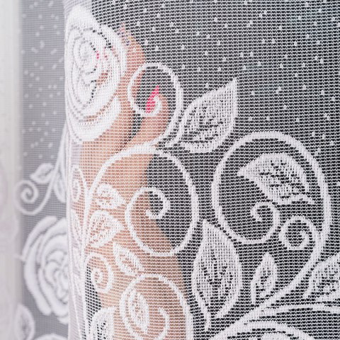 INKA Firanka żakardowa odpasowana, szerokość 300 x wysokość 160cm, kolor 001 biały 107240/FOL/001/000161/1