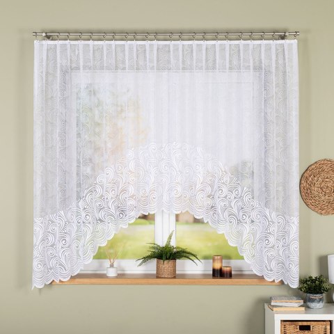 KINGA Firanka żakardowa gotowa, szerokość 300 x wysokość 170cm, kolor 001 biały 023391/FBL/001/300170/1