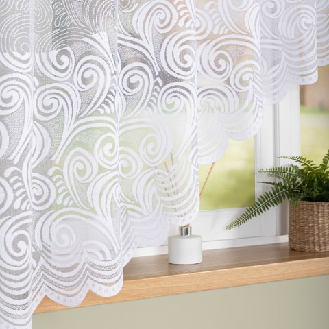 KINGA Firanka żakardowa gotowa, szerokość 300 x wysokość 170cm, kolor 001 biały 023391/FBL/001/300170/1