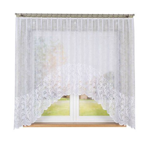 KINGA Firanka żakardowa gotowa, szerokość 300 x wysokość 170cm, kolor 001 biały 023391/FBL/001/300170/1