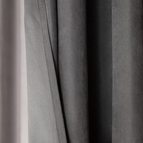 MILAS SOFT Zasłona gotowa na przelotkach, szerokość 140cm x wysokość 250cm, kolor 798 ciemny szary MILAS1/ZGP/798/140250/1