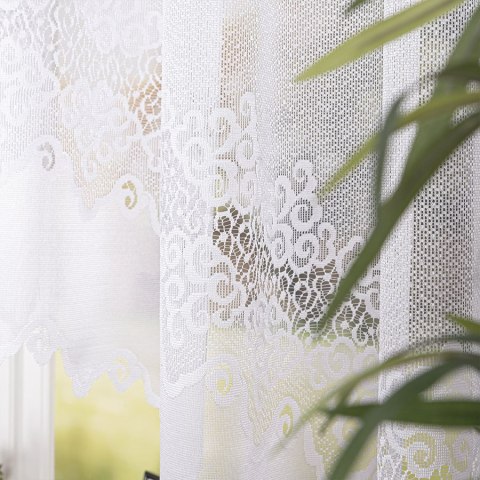 MODESTA Firanka żakardowa gotowa, szerokość 250 x wysokość 80cm, kolor 001 biały 017173/FBL/001/250080/1 MODESTA Firanka żakardowa gotowa, szerokość 250 x wysokość 80cm, kolor 001 biały 017173/FBL/001/250080/1