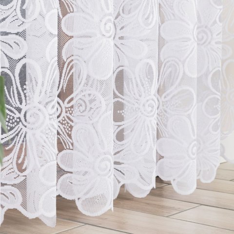PATRYCJA Firanka żakardowa odpasowana na prosto, szerokość 300 x wysokość 250cm, kolor 001 biały 049516/FOP/001/000251/1