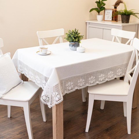 RACHELA Obrus z ażurem, szerokość 110cm x wysokość 160cm, kolor 001 biały 912432/KSP/001/110160/1