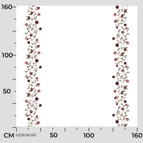 RÓŻYCZKI Z EFEKTEM WYSZYWANIA Tkanina dekoracyjna NINA WODOODPORNA, 160cm, kolor 001 biały D00326/NIW/001/160000/1