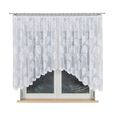 SONIA Firanka żakardowa odpasowana, szerokość 350 x wysokość 140cm, kolor 001 biały 092918/FOL/001/000141/1