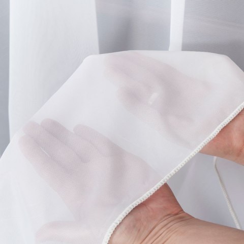 ZOJA Firanka żakardowa odpasowana na prosto ze wzorem pasowym, szerokość 300 x wysokość 160cm, kolor 001 biały 000303/FOP/001/00 ZOJA Firanka żakardowa odpasowana na prosto ze wzorem pasowym, szerokość 300 x wysokość 160cm, kolor 001 biały 000303/FOP/001/00