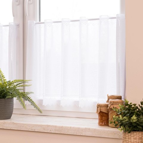 Zazdrostka żakardowa ze wzorem na samym dole, wysokość 50cm, kolor 001 biały 361930/000/001/000050/1 Zazdrostka żakardowa ze wzorem na samym dole, wysokość 50cm, kolor 001 biały 361930/000/001/000050/1
