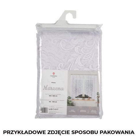MARZENA Firanka żakardowa gotowa, szerokość 500 x wysokość 160cm, kolor 001 biały 023400/FBL/001/500160/1 MARZENA Firanka żakardowa gotowa, szerokość 500 x wysokość 160cm, kolor 001 biały 023400/FBL/001/500160/1