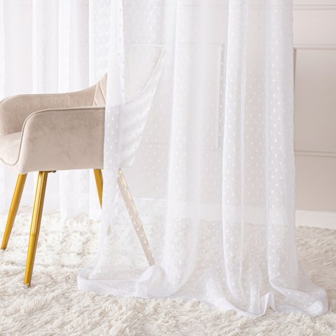 Firana gotowa na przelotkach, szerokość 140cm x wysokość 250cm, kolor 001 biały 424091/FGP/001/140250/1 Firana gotowa na przelotkach, szerokość 140cm x wysokość 250cm, kolor 001 biały 424091/FGP/001/140250/1