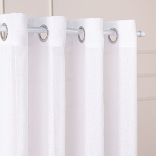 Firana gotowa na przelotkach, szerokość 140cm x wysokość 250cm, kolor 001 biały 424118/FGP/001/140250/1