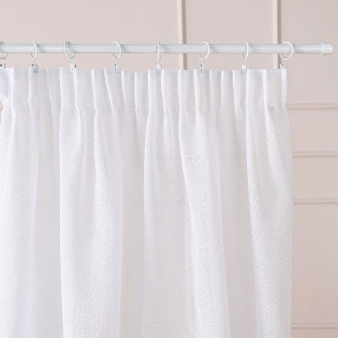 Firana gotowa na taśmie, szerokość 140cm x wysokość 250cm, kolor 001 biały 424121/FGT/001/140250/1