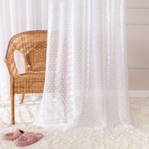 Firana gotowa na taśmie, szerokość 300c x wysokość 250cm, kolor 001 biały 424091/FGT/001/300250/1 Firana gotowa na taśmie, szerokość 300c x wysokość 250cm, kolor 001 biały 424091/FGT/001/300250/1