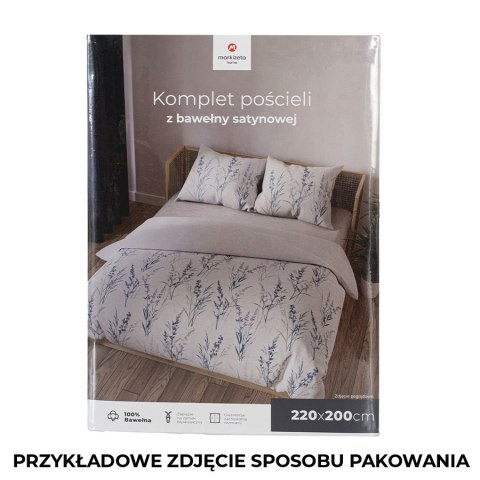 SELA Komplet pościeli z bawełny satynowej 160x200cm 100099/SAT/000/160200/1