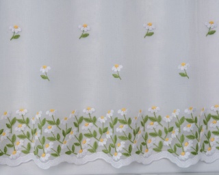 Firanka-zazdrostka Rumianek wysokść 65 cm 28100/65-1 MARKIZETA LINIE (318041) HAFT rumianek