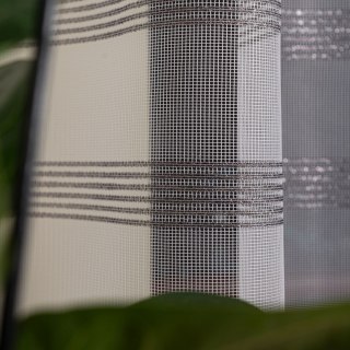 Firanka żakardowa pasowa, wysokość 300cm, kolor biały ze srebrnym 511011/000/001/000300/1